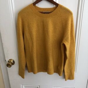 Athleta Mustard Yellow Crew Neck Sweater